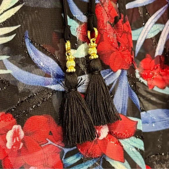 Tommy Bahama Midnight Orchid Tunic Swim Cover Up‎ Womens S/M P/M #SS500148 - Picture 3 of 8